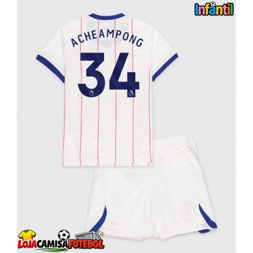 Camisa de Futebol Chelsea Josh Acheampong #34 Equipamento Alternativo Infantil 2026-27 Manga Curta (+ Calças curtas)